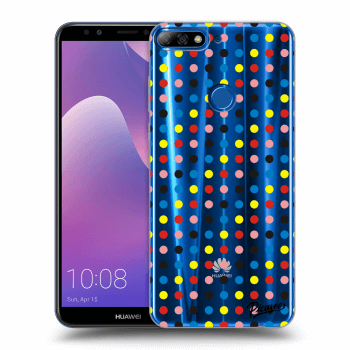 Picasee silikónový prehľadný obal pre Huawei Y7 Prime (2018) - Colorful dots