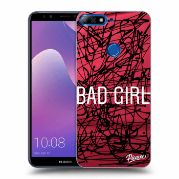 Picasee silikónový prehľadný obal pre Huawei Y7 Prime (2018) - Bad girl