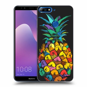 Picasee silikónový čierny obal pre Huawei Y7 Prime (2018) - Pineapple