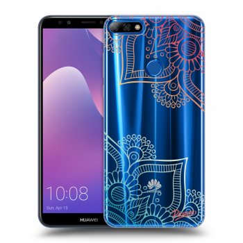 Picasee silikónový prehľadný obal pre Huawei Y7 Prime (2018) - Flowers pattern