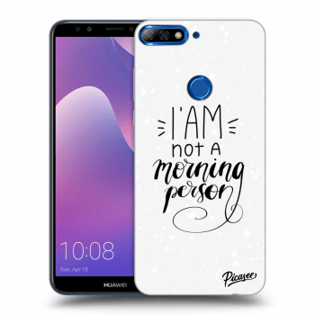 Picasee silikónový prehľadný obal pre Huawei Y7 Prime (2018) - I am not a morning person