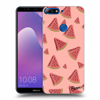 Picasee silikónový prehľadný obal pre Huawei Y7 Prime (2018) - Watermelon