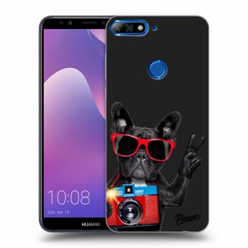 Picasee silikónový čierny obal pre Huawei Y7 Prime (2018) - French Bulldog