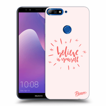 Picasee silikónový prehľadný obal pre Huawei Y7 Prime (2018) - Believe in yourself