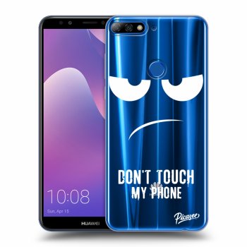 Picasee silikónový prehľadný obal pre Huawei Y7 Prime (2018) - Don't Touch My Phone