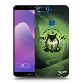 Picasee silikónový prehľadný obal pre Huawei Y7 Prime (2018) - Wolf life