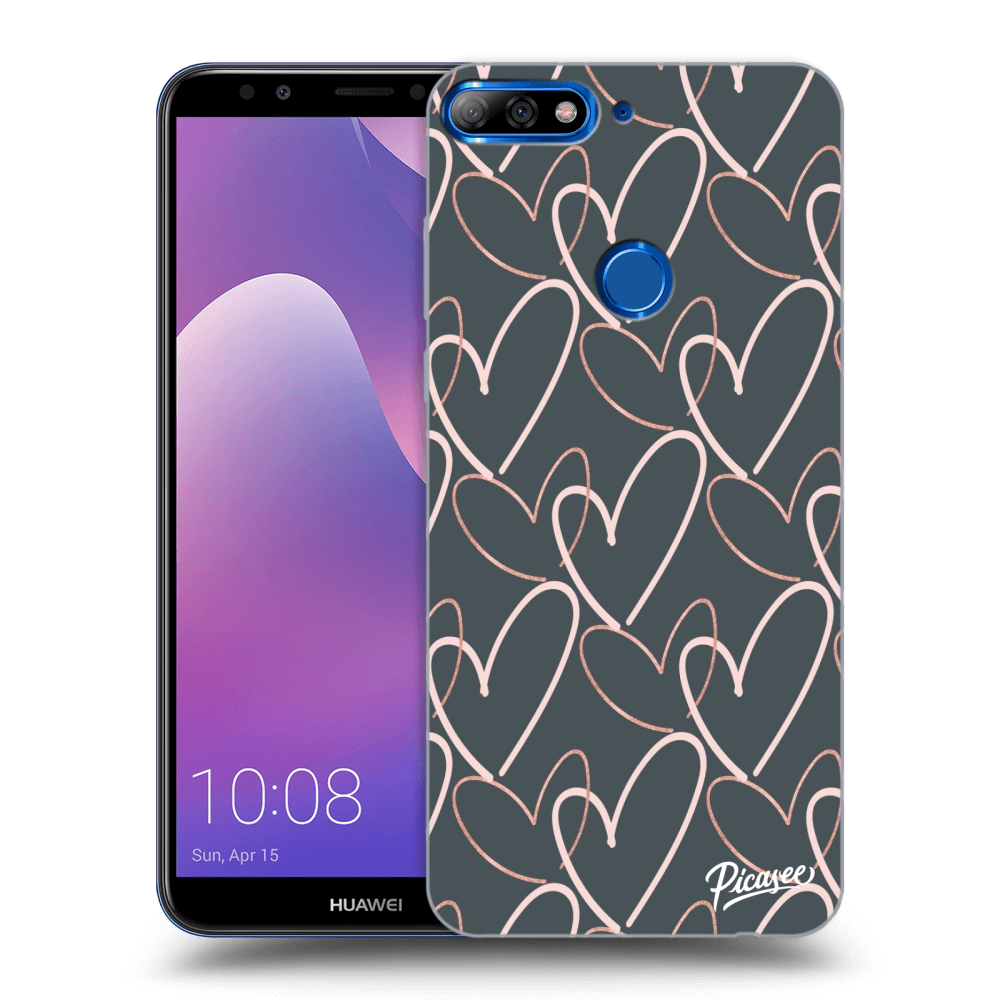 Picasee silikónový prehľadný obal pre Huawei Y7 Prime (2018) - Lots of love