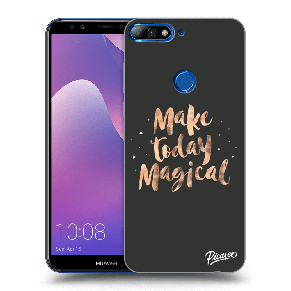 Picasee silikónový prehľadný obal pre Huawei Y7 Prime (2018) - Make today Magical