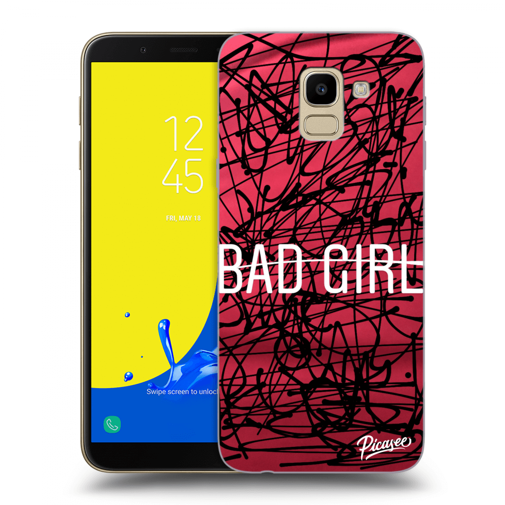 Picasee silikónový prehľadný obal pre Samsung Galaxy J6 J600F - Bad girl