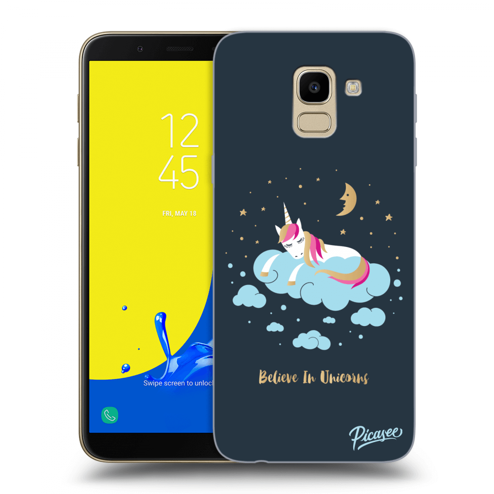 Picasee silikónový prehľadný obal pre Samsung Galaxy J6 J600F - Believe In Unicorns