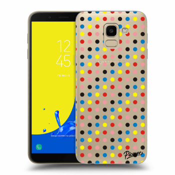 Picasee silikónový prehľadný obal pre Samsung Galaxy J6 J600F - Colorful dots
