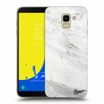 Picasee silikónový prehľadný obal pre Samsung Galaxy J6 J600F - White marble