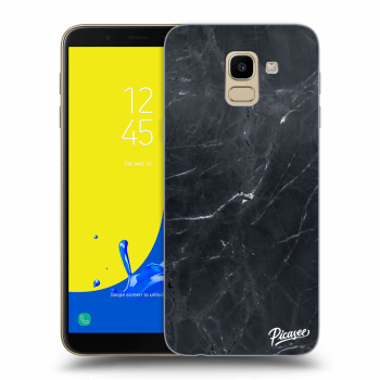 Picasee silikónový prehľadný obal pre Samsung Galaxy J6 J600F - Black marble
