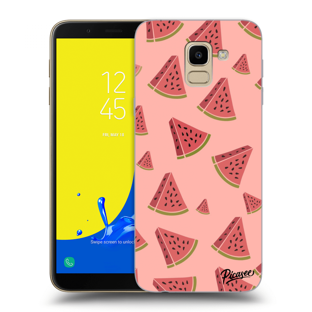 Picasee silikónový prehľadný obal pre Samsung Galaxy J6 J600F - Watermelon