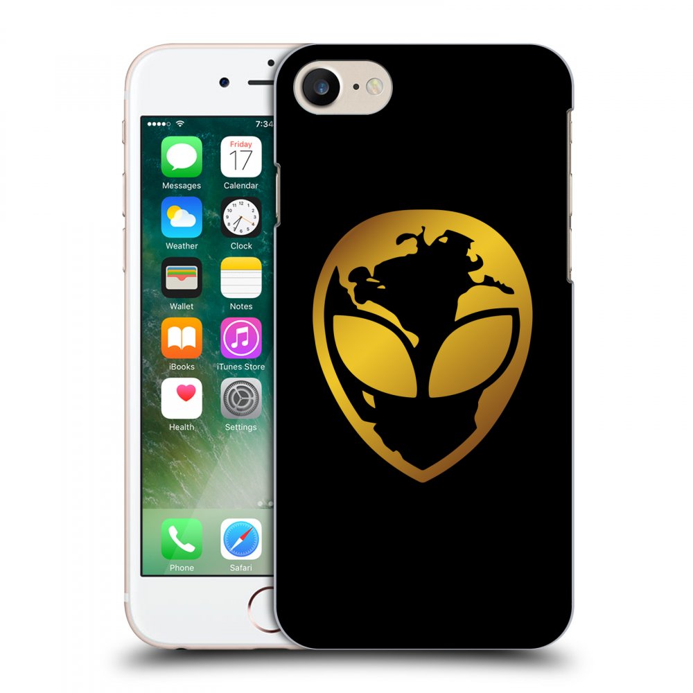 Picasee ULTIMATE CASE pro Apple iPhone 8 - EARTH - Gold Alien 3.0