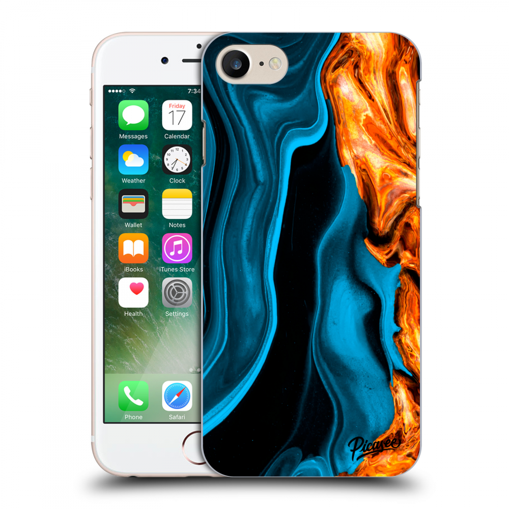 Picasee silikónový prehľadný obal pre Apple iPhone 8 - Gold blue