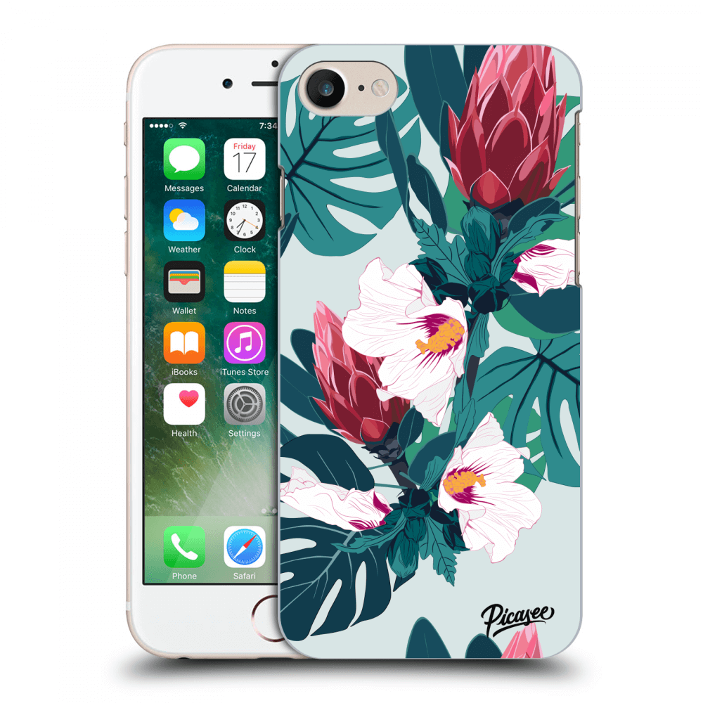 Picasee silikónový čierny obal pre Apple iPhone 8 - Rhododendron