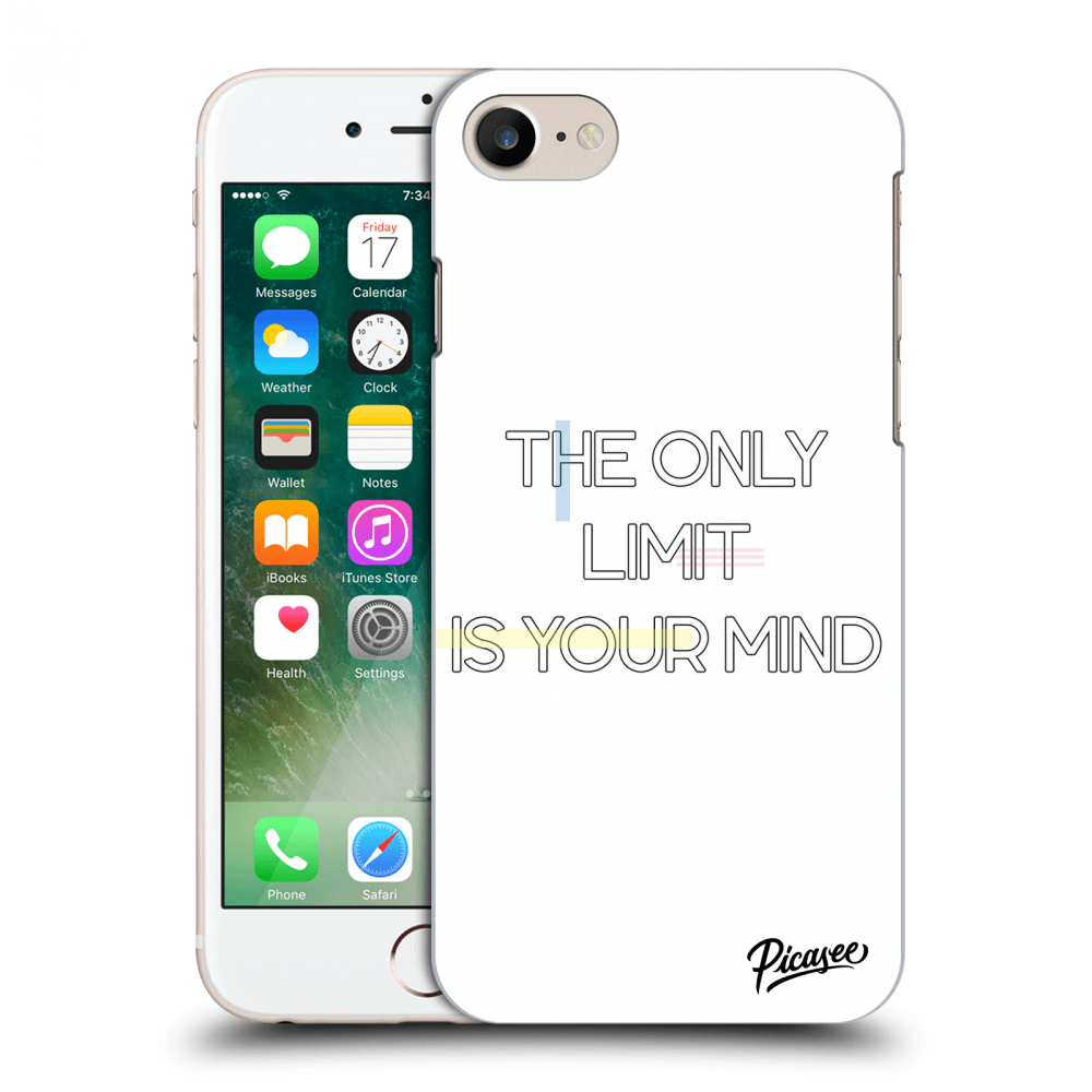 Picasee silikónový prehľadný obal pre Apple iPhone 8 - The only limit is your mind