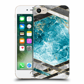 Picasee silikónový čierny obal pre Apple iPhone 8 - Blue geometry