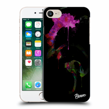 Picasee silikónový prehľadný obal pre Apple iPhone 8 - Peony black