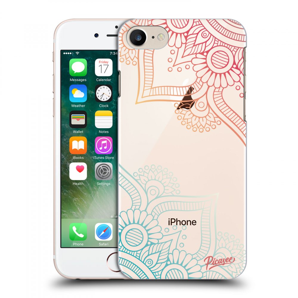 Picasee silikónový prehľadný obal pre Apple iPhone 8 - Flowers pattern