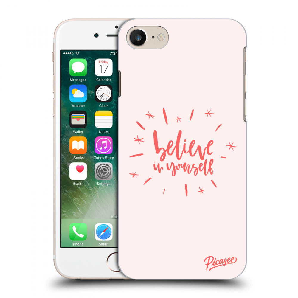 Picasee silikónový prehľadný obal pre Apple iPhone 8 - Believe in yourself