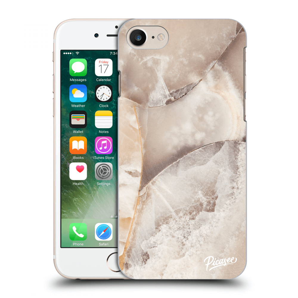 Picasee silikónový prehľadný obal pre Apple iPhone 8 - Cream marble
