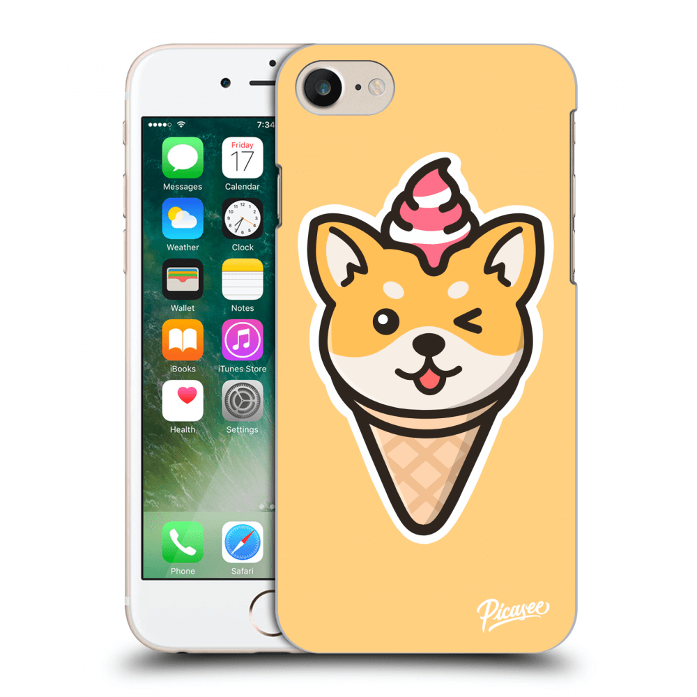 Picasee silikónový mliečny obal pre Apple iPhone 8 - Ice Cream Shiba