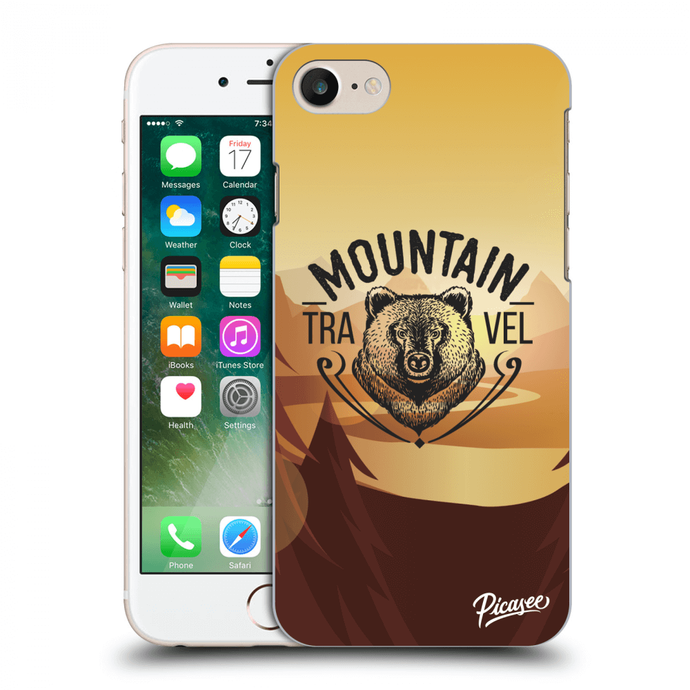 Picasee silikónový prehľadný obal pre Apple iPhone 8 - Mountain bear