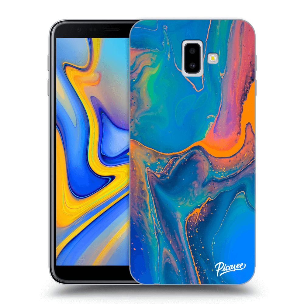 Picasee silikónový prehľadný obal pre Samsung Galaxy J6+ J610F - Rainbow