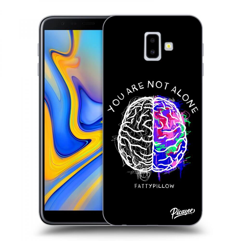 Picasee silikónový prehľadný obal pre Samsung Galaxy J6+ J610F - Brain - White