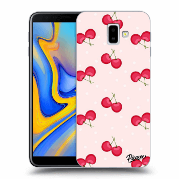 Picasee silikónový prehľadný obal pre Samsung Galaxy J6+ J610F - Cherries