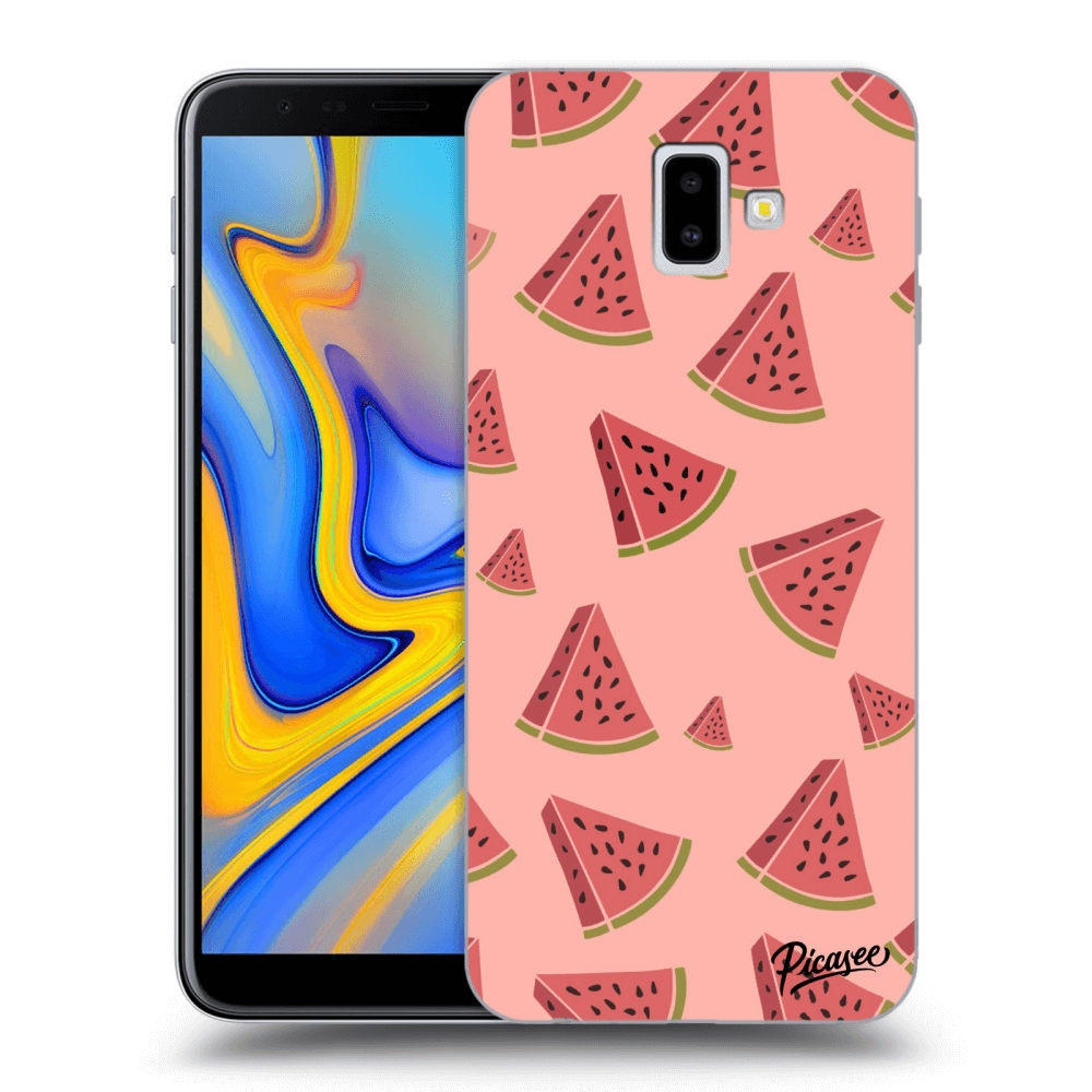 Picasee silikónový prehľadný obal pre Samsung Galaxy J6+ J610F - Watermelon
