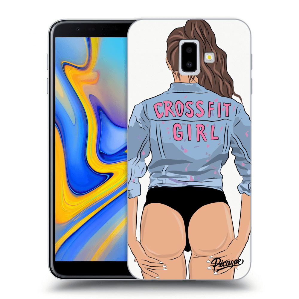 Picasee silikónový prehľadný obal pre Samsung Galaxy J6+ J610F - Crossfit girl - nickynellow