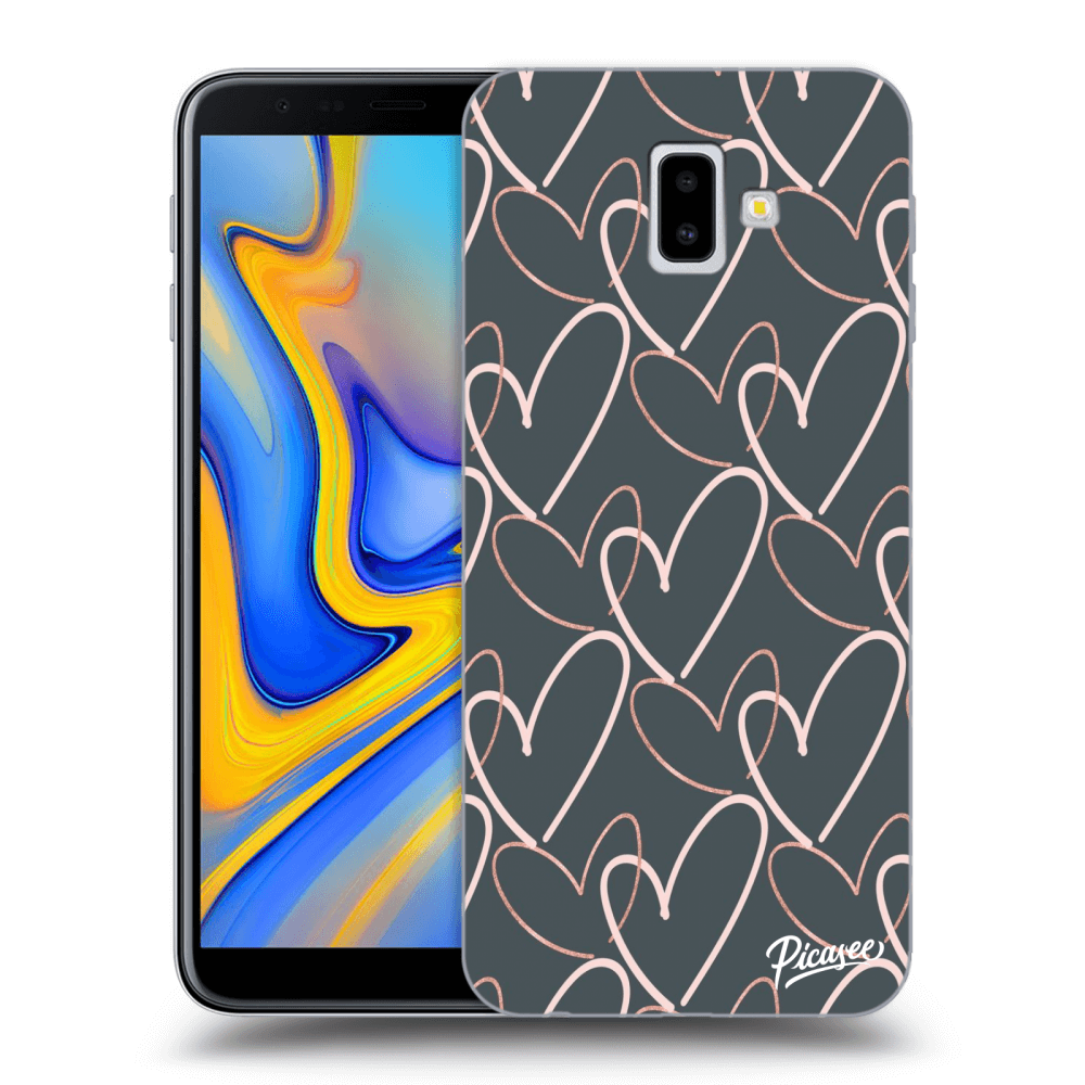 Picasee silikónový prehľadný obal pre Samsung Galaxy J6+ J610F - Lots of love