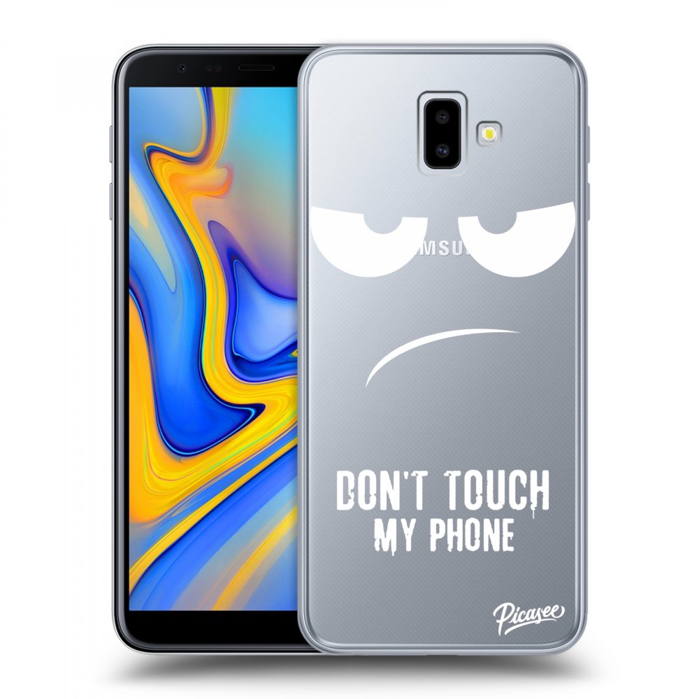 Picasee silikónový prehľadný obal pre Samsung Galaxy J6+ J610F - Don't Touch My Phone