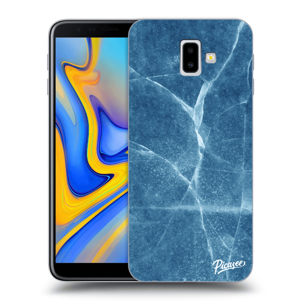 Picasee silikónový prehľadný obal pre Samsung Galaxy J6+ J610F - Blue marble