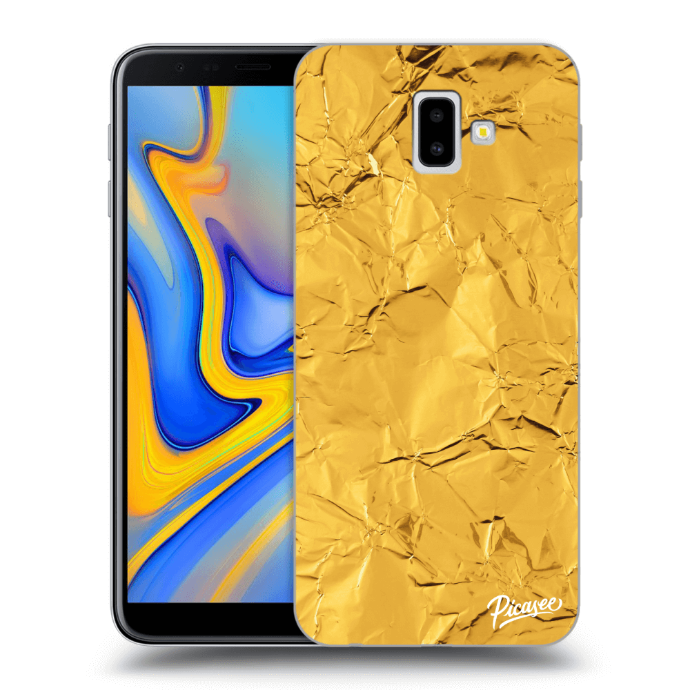 Picasee silikónový prehľadný obal pre Samsung Galaxy J6+ J610F - Gold