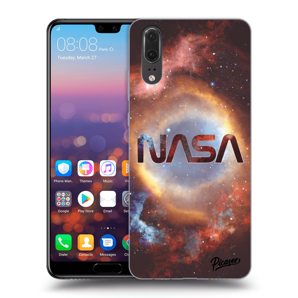 Picasee silikónový čierny obal pre Huawei P20 - Nebula