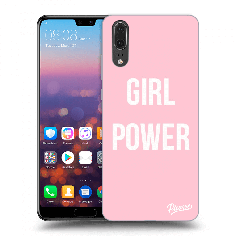 Picasee silikónový čierny obal pre Huawei P20 - Girl power