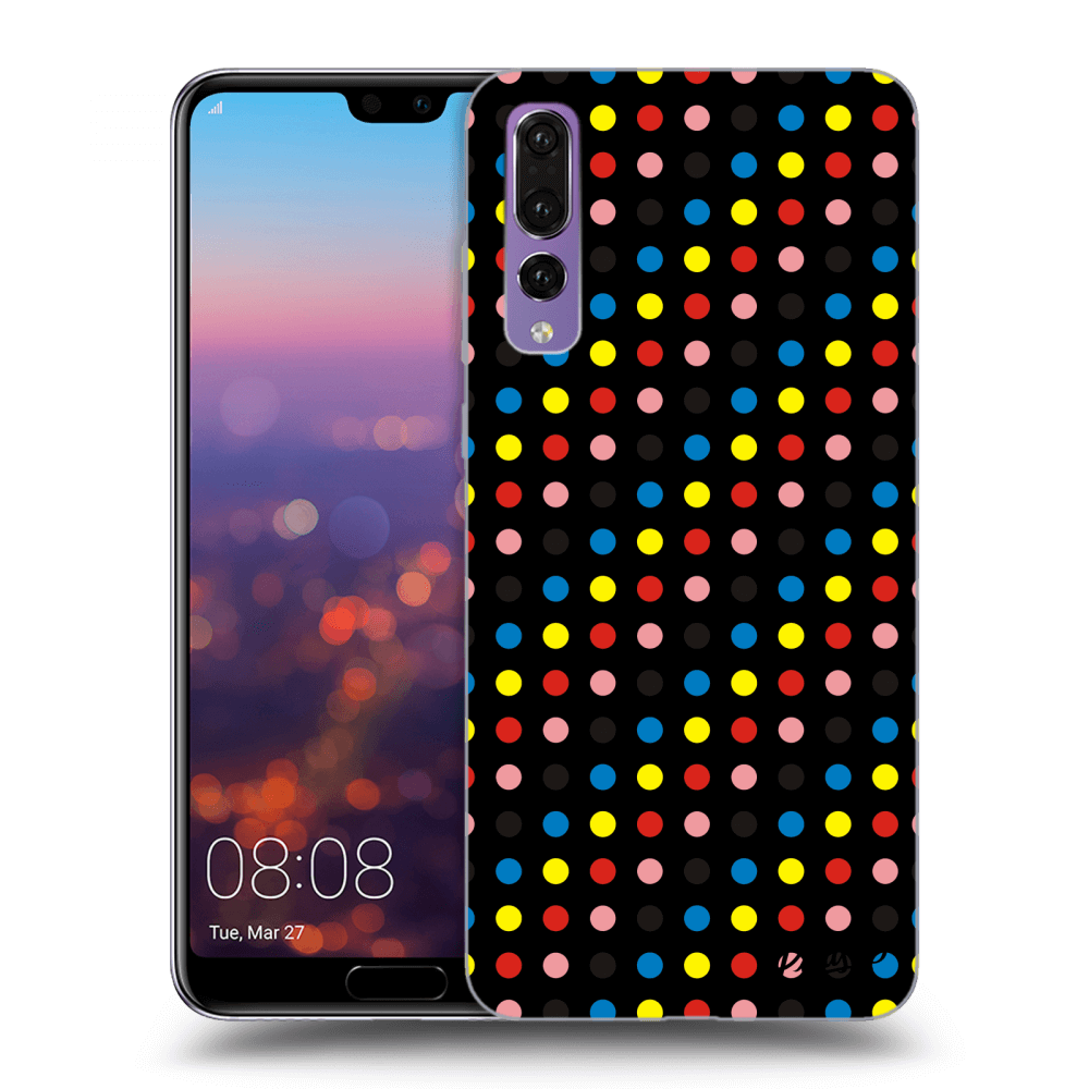 Picasee silikónový čierny obal pre Huawei P20 Pro - Colorful dots