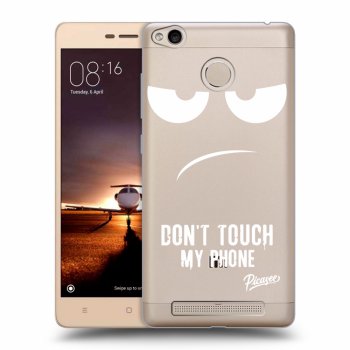 Picasee silikónový prehľadný obal pre Xiaomi Redmi 3s, 3 Pro - Don't Touch My Phone