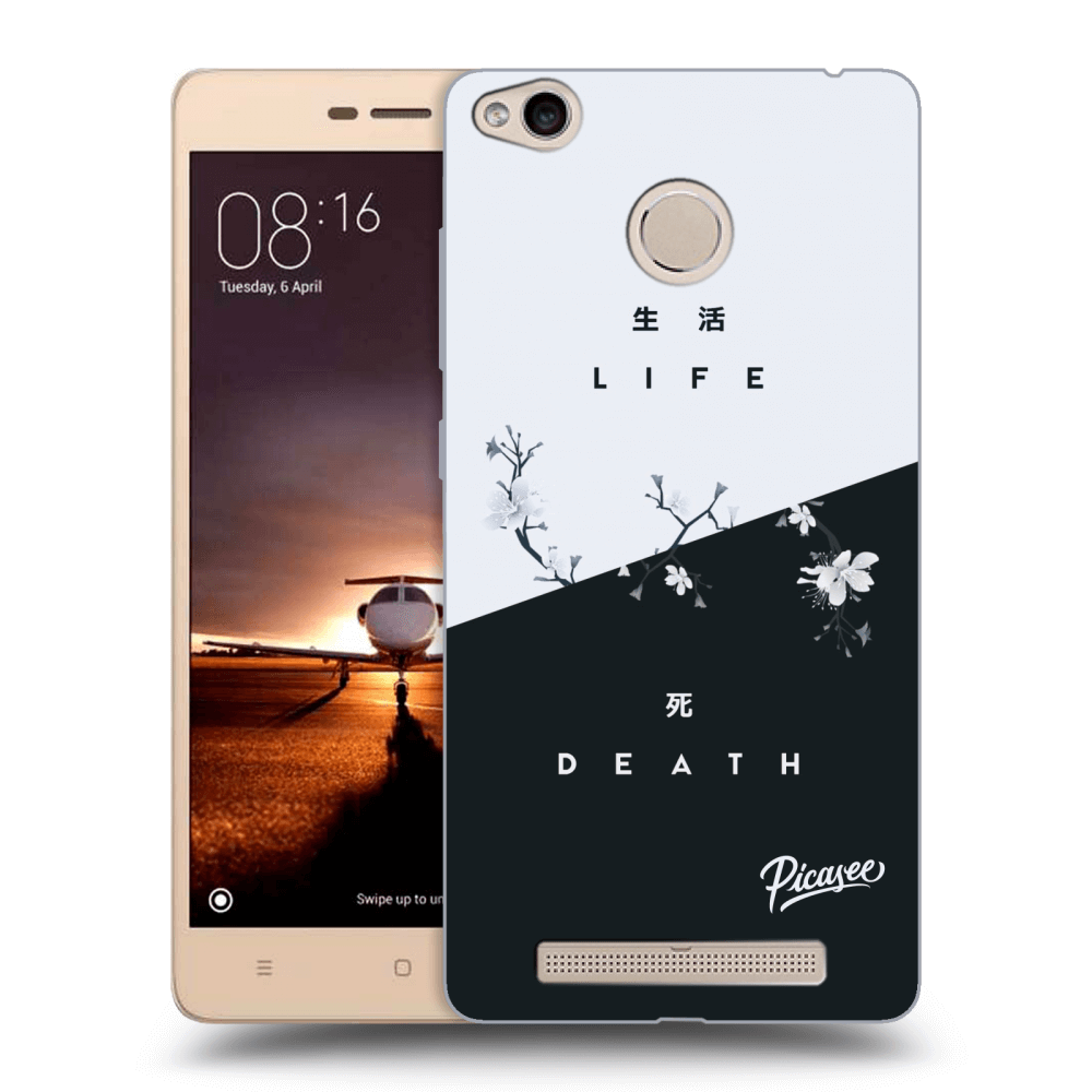Picasee silikónový prehľadný obal pre Xiaomi Redmi 3s, 3 Pro - Life - Death