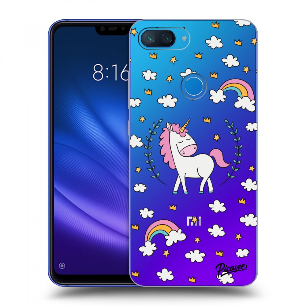 Picasee silikónový prehľadný obal pre Xiaomi Mi 8 Lite - Unicorn star heaven
