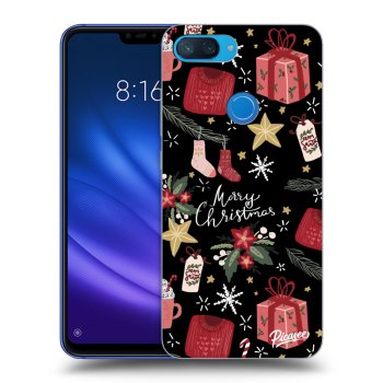Picasee silikónový čierny obal pre Xiaomi Mi 8 Lite - Christmas