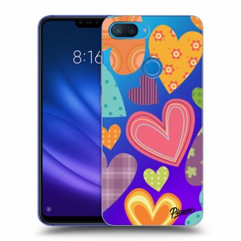 Picasee silikónový prehľadný obal pre Xiaomi Mi 8 Lite - Colored heart