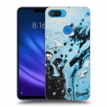 Picasee silikónový prehľadný obal pre Xiaomi Mi 8 Lite - Organic blue