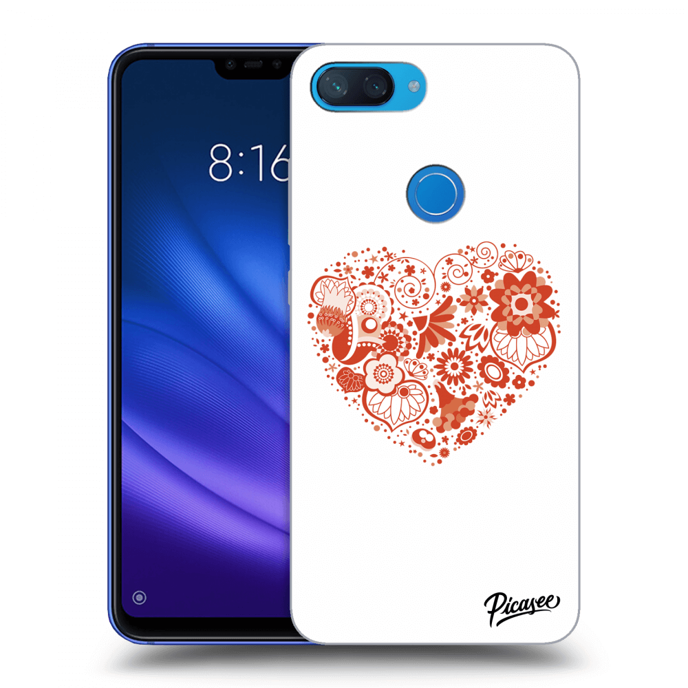 Picasee silikónový čierny obal pre Xiaomi Mi 8 Lite - Big heart