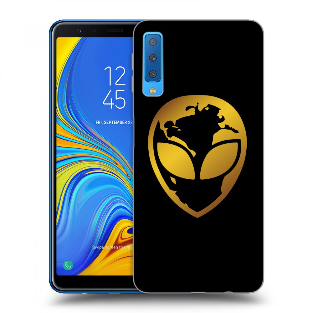 Picasee ULTIMATE CASE pro Samsung Galaxy A7 2018 A750F - EARTH - Gold Alien 3.0