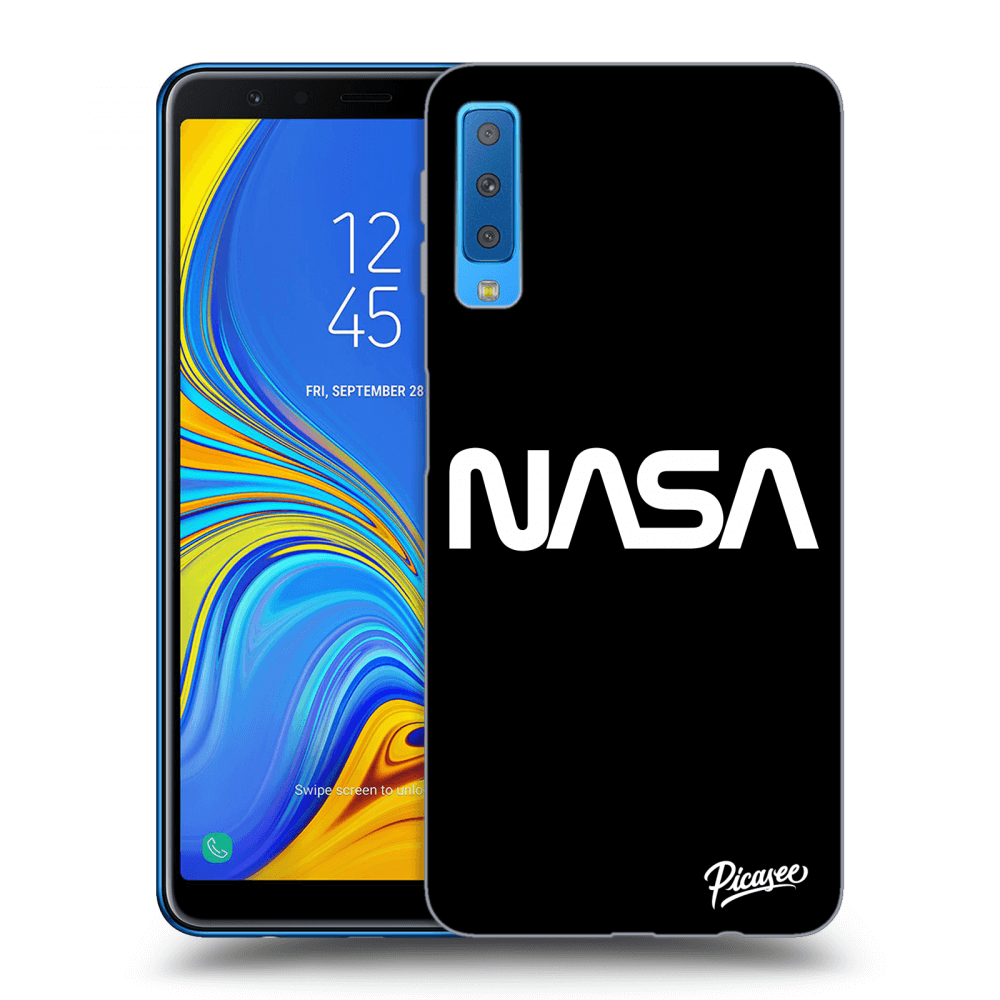 Picasee silikónový čierny obal pre Samsung Galaxy A7 2018 A750F - NASA Basic